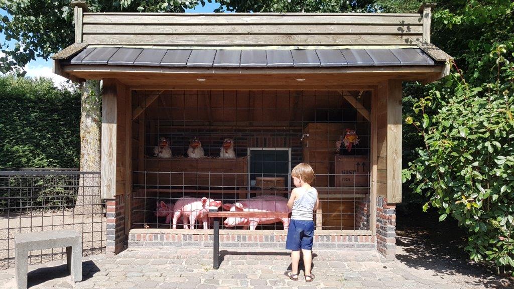 kind boerderij varken